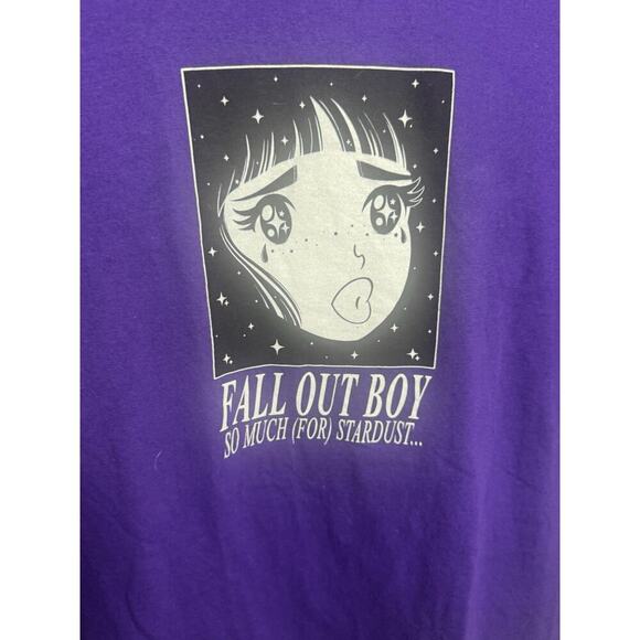 purple fall out boys tshirt size medium so much for stardust - Picture 2 of 4